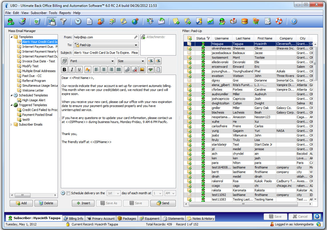Mass Email